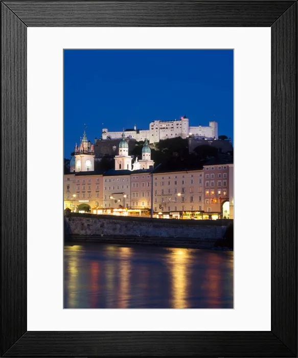 Framed Print : Austria, Salzburg Castle and Skyline