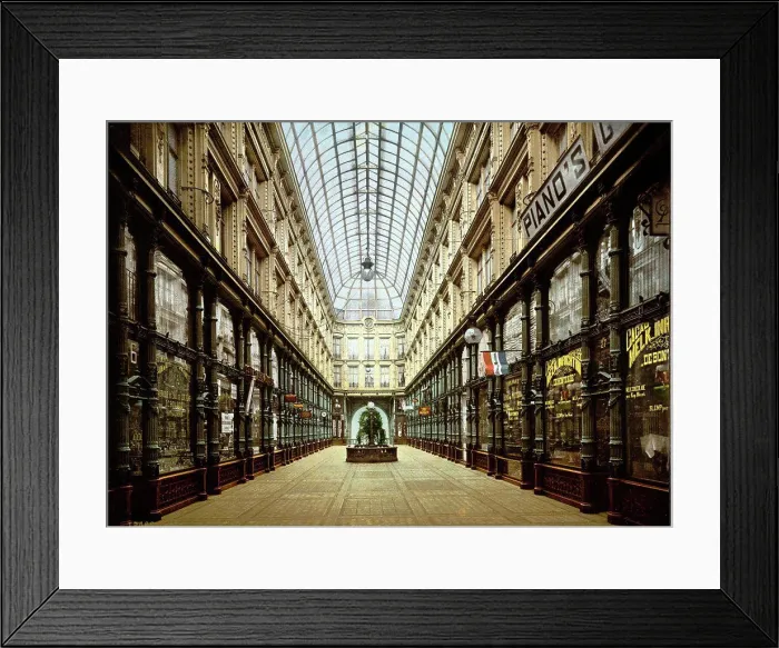Framed Print : Covered shopping Arcade, Rotterdam, Holland; between 1890 and 1900 Framed Print : Covered shopping Arcade, Rotterdam, Holland; between 1890 and 1900