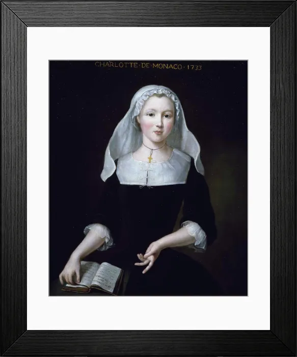 Framed Print : Charlotte of Monaco by Pierre Gaubert, 1744, (Circa 1662-1744), Monaco, Collection Grimaldi Framed Print : Charlotte of Monaco by Pierre Gaubert, 1744, (Circa 1662-1744), Monaco, Collection Grimaldi