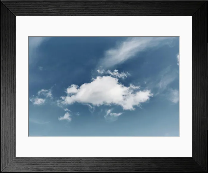Framed Print : White cloud on blue sky