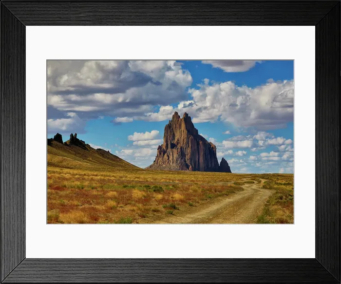 Framed Print : USA, New Mexico. Shiprock formation on Navajo Indian Reservation Framed Print : USA, New Mexico. Shiprock formation on Navajo Indian Reservation
