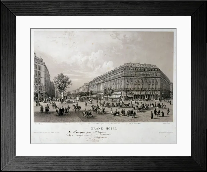 Framed Print : 19th century view of the Grand Hotel Framed Print : 19th century view of the Grand Hotel