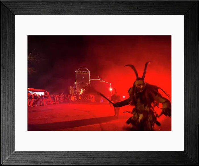 Framed Print : Percht at Perchtenlauf Krampus run