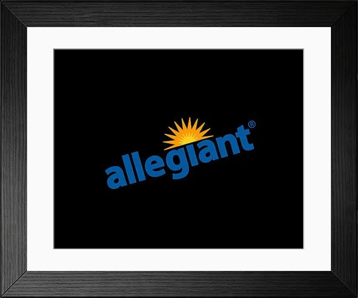 Framed Print : Allegiant Air, Rotated Logo, Black Background Framed Print : Allegiant Air, Rotated Logo, Black Background