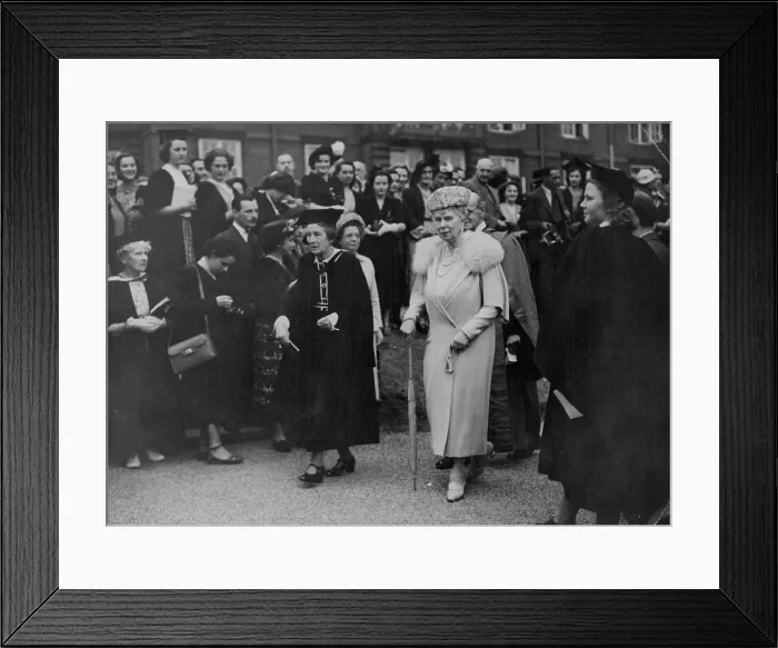Framed Print : Queen Mary At Bedford College -- Her Majesty Queen Mary is guided by Miss G Framed Print : Queen Mary At Bedford College -- Her Majesty Queen Mary is guided by Miss G