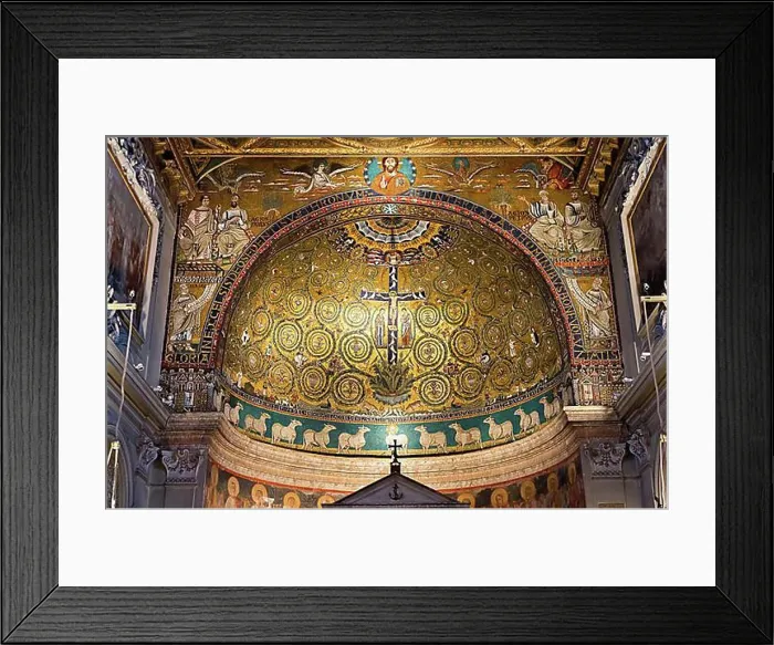 Framed Print : Triumphal arch with the prophets Clemens and Peter Framed Print : Triumphal arch with the prophets Clemens and Peter
