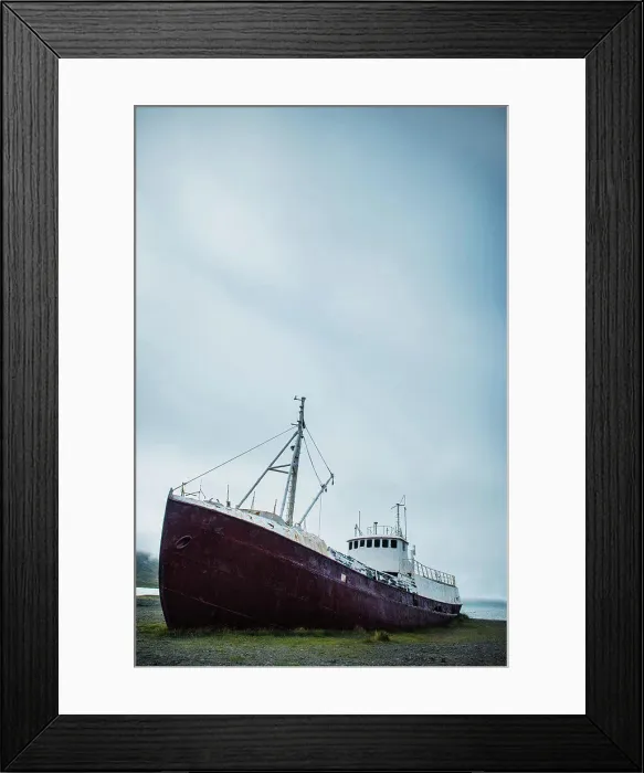 Framed Print : Gardar Ba64, Iceland's oldest ship, built in 1912 in Norway. Patreksfjörður, Western Fjords, Iceland, Atlantic Ocean Framed Print : Gardar Ba64, Iceland's oldest ship, built in 1912 in Norway. Patreksfjörður, Western Fjords, Iceland, Atlantic Ocean