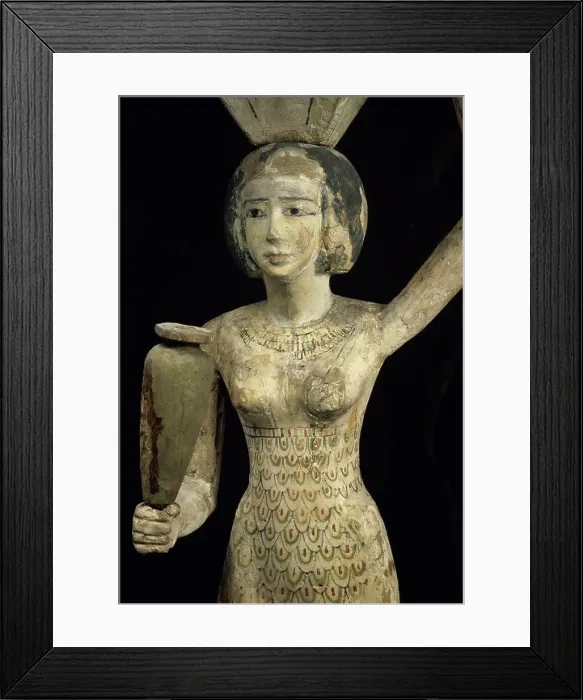 Framed Print : STATUE OF THE OFFERING PORTER EGYPTIAN ART d Musee du Louvre, Paris