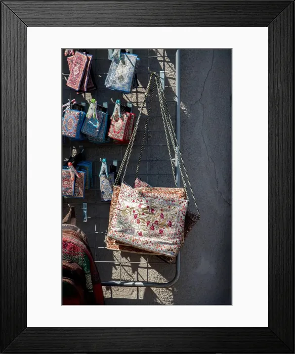 Framed Print : Traditional turkish handmade bags as gift items Framed Print : Traditional turkish handmade bags as gift items