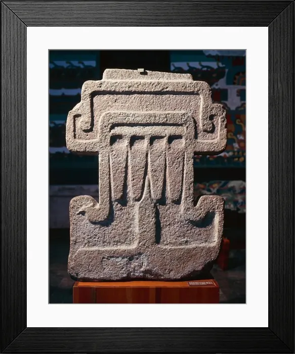Framed Print : Basalt sculpture depicting snake god Quetzalcoatl, from Teotihuacan, Mexico Framed Print : Basalt sculpture depicting snake god Quetzalcoatl, from Teotihuacan, Mexico