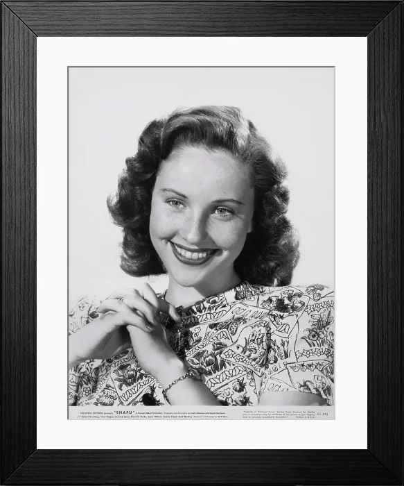 Framed Print : Janis Wilson, Publicity Portrait for the Film, 'Snafu', Columbia Pictures, 1945 Framed Print : Janis Wilson, Publicity Portrait for the Film, 'Snafu', Columbia Pictures, 1945