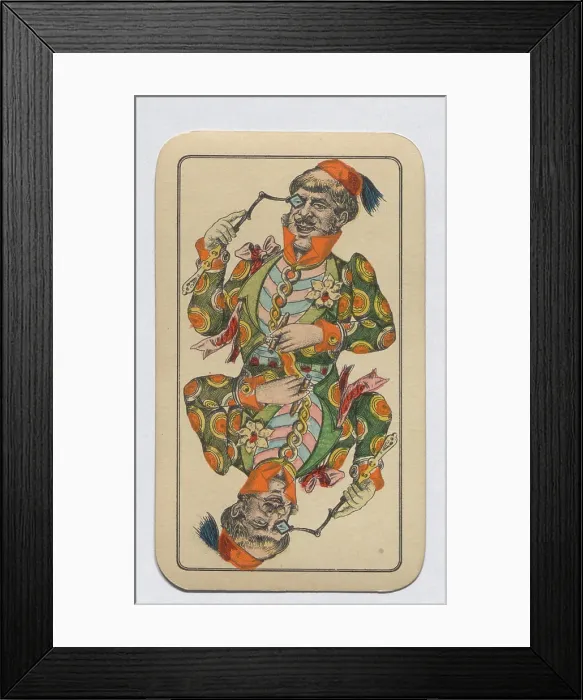 Framed Print : Gigerl-Tarock, Sküs, Narr Framed Print : Gigerl-Tarock, Sküs, Narr