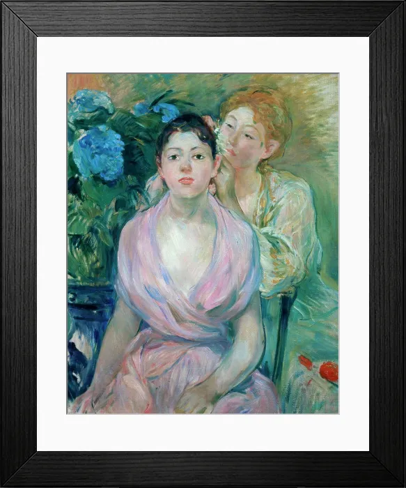 Framed Print : The Hydrangea (The Two Sisters) L'Hortensia (Les Deux Soeurs) 1894 Berthe Morisot (1841-1895 / French) Framed Print : The Hydrangea (The Two Sisters) L'Hortensia (Les Deux Soeurs) 1894 Berthe Morisot (1841-1895 / French)