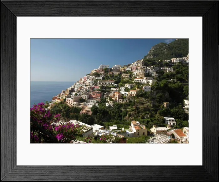 Framed Print : Houses on hillside, Positano, italy Framed Print : Houses on hillside, Positano, italy