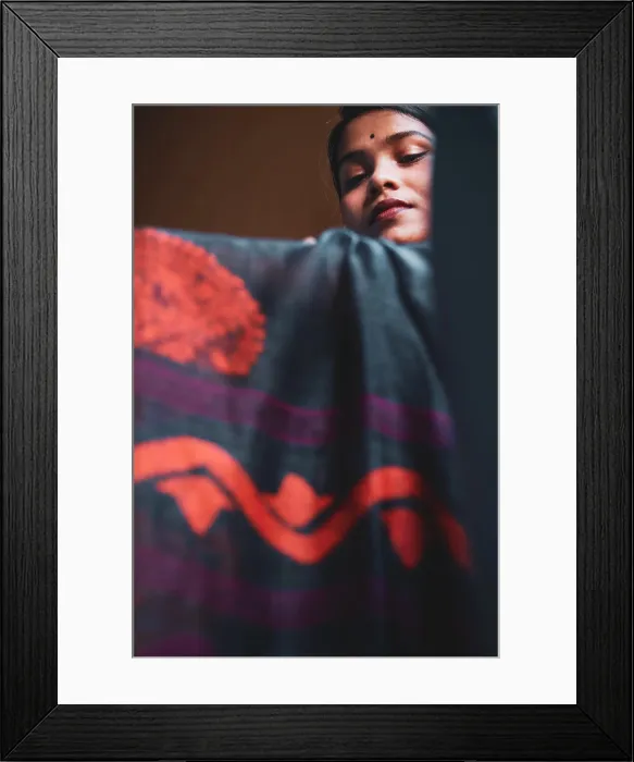 Framed Print : Vintage portrait of Indian girl Framed Print : Vintage portrait of Indian girl