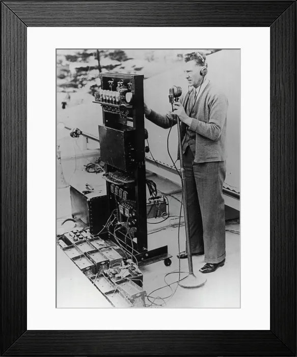 Framed Print : Shortwave Equip: In the 1930s 'portable' did not mean 'compact