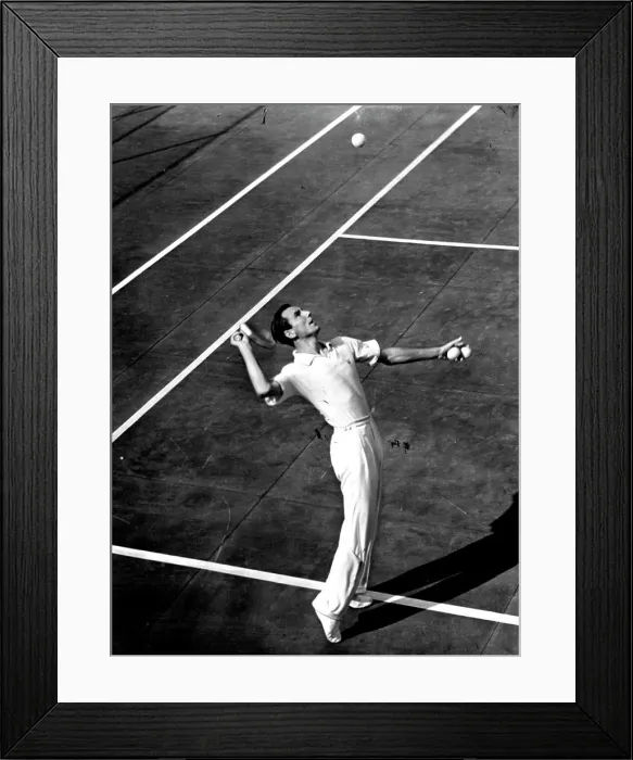 Framed Print : Perry Ousts Gledhill In Pro TennisDefending national professional Tennis champion Fred Perry (above) Framed Print : Perry Ousts Gledhill In Pro TennisDefending national professional Tennis champion Fred Perry (above)