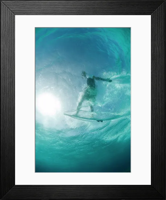 Framed Print : Underwater view of kiteboarding at kite beach in Bonaire Framed Print : Underwater view of kiteboarding at kite beach in Bonaire