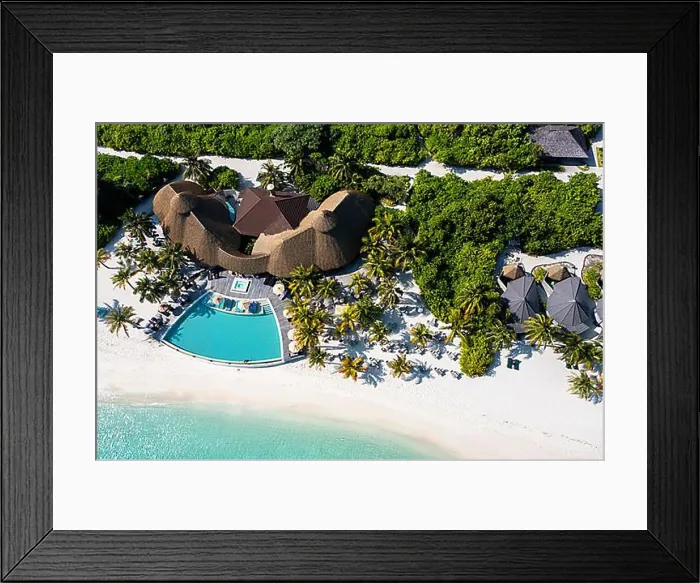 Framed Print : Aerial view, Kuredu with water bungalows and beaches, Laviyani Atoll, Maldives, Indian Ocean, Asia Framed Print : Aerial view, Kuredu with water bungalows and beaches, Laviyani Atoll, Maldives, Indian Ocean, Asia