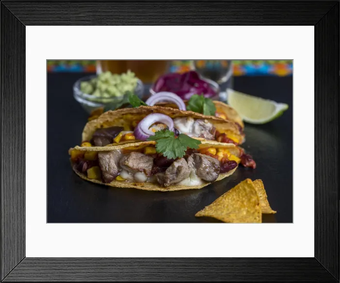 Framed Print : Taco, Mexican cuisine, Carnitas
