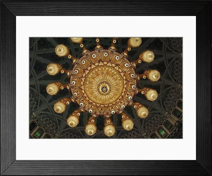 Framed Print : Chandelier made in Germany, Sultan Qaboos Mosque Framed Print : Chandelier made in Germany, Sultan Qaboos Mosque