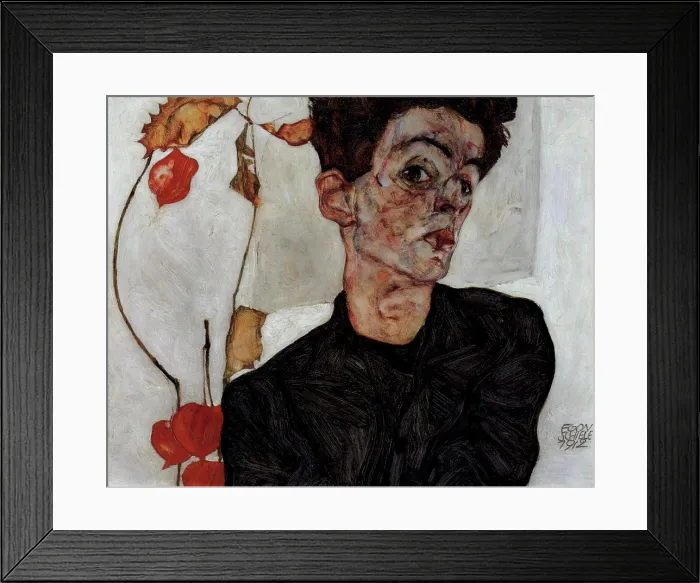 Framed Print : Self-portrait by Egon Schiele, Oil on wood, 1912, 1890-1918, Austria, Vienna, Leopold Museum, 32, 239, 8 Framed Print : Self-portrait by Egon Schiele, Oil on wood, 1912, 1890-1918, Austria, Vienna, Leopold Museum, 32, 239, 8