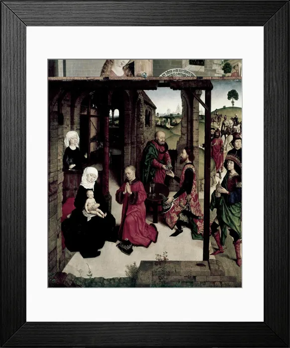 Framed Print : Adoration of the Magi C.1462 Dieric Bouts the Elder (ca.1415-1475 Netherlandish) Alte Pinakothek, Munich, Germany Framed Print : Adoration of the Magi C.1462 Dieric Bouts the Elder (ca.1415-1475 Netherlandish) Alte Pinakothek, Munich, Germany