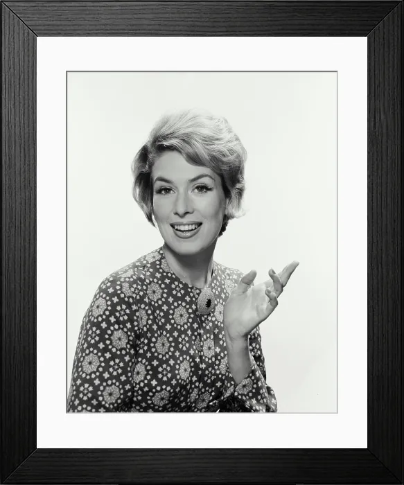 Framed Print : Portrait of a young woman smiling Framed Print : Portrait of a young woman smiling