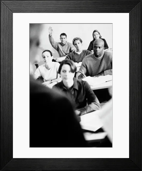 Framed Print : Group of students in a classroom Framed Print : Group of students in a classroom