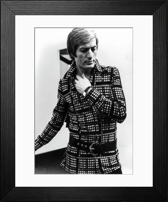 Framed Print : 1970's style, model during a photo shoot Framed Print : 1970's style, model during a photo shoot