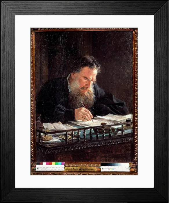 Framed Print : Portrait of Lev Tolstoy by Nikolai Nikolayevich Ge Framed Print : Portrait of Lev Tolstoy by Nikolai Nikolayevich Ge