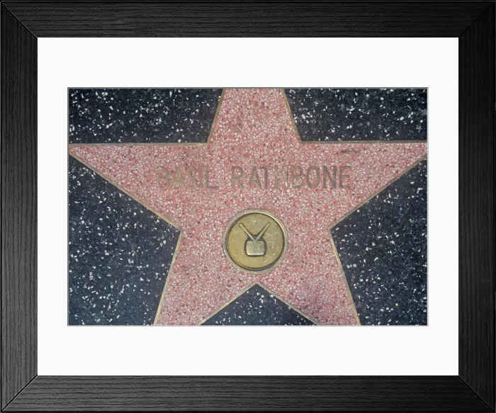Framed Print : Basil Rathbone” Star on Hollywood Blvd. Los Angeles, California Framed Print : Basil Rathbone” Star on Hollywood Blvd. Los Angeles, California