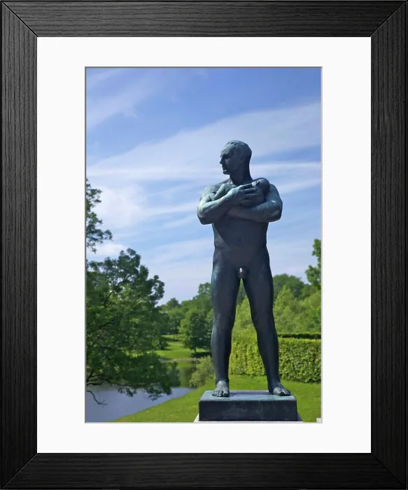Framed Print : Norway, Oslo, Vigeland Sculpture Park, Father and Baby, sculpture by Gustav Vigeland Framed Print : Norway, Oslo, Vigeland Sculpture Park, Father and Baby, sculpture by Gustav Vigeland