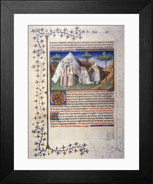 Framed Print : Marco & Nicolo Polo are Welcomed by Kublai Khan ca