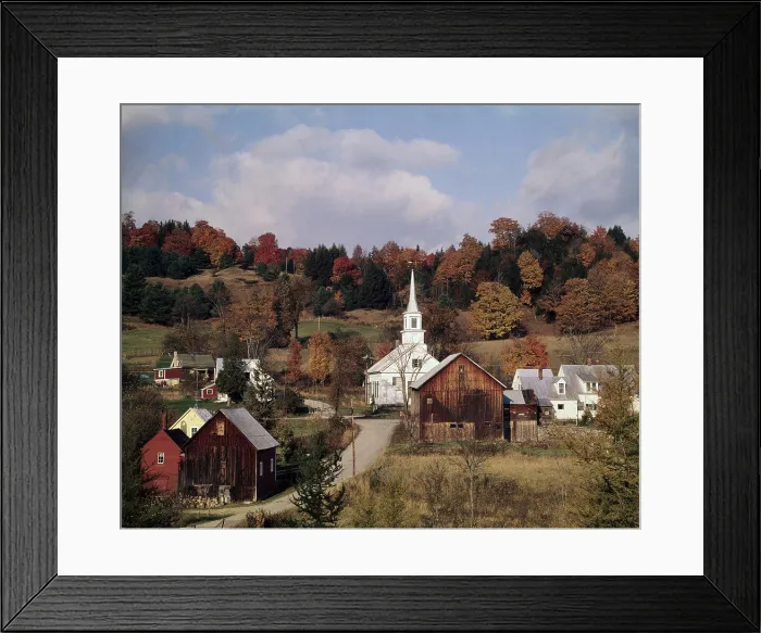 Framed Print : Buildings in a town, Waits River Junction, Vermont, USA Framed Print : Buildings in a town, Waits River Junction, Vermont, USA