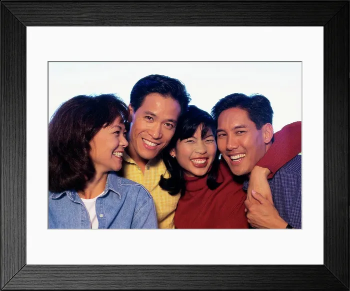 Framed Print : Portrait of two young couples Framed Print : Portrait of two young couples