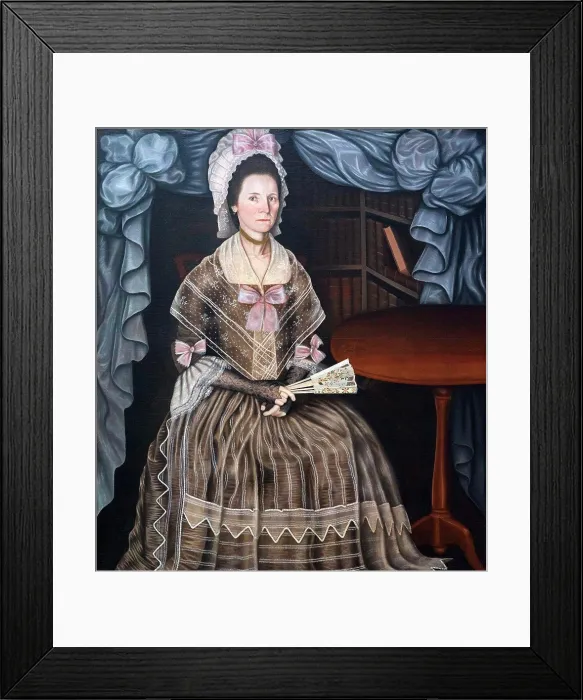 Framed Print : Mrs. Samuel Chandler Oil on canvas; c. 1780 Winthrop Chandler; American; 1747 - 1790