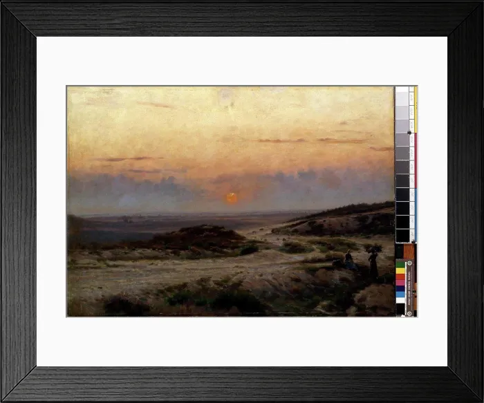 Framed Print : Sunset by Carl Emil Lund, oil on canvas, 1855-1928, Lithuania, Kaunas, State M. Ciurlionis Art Museum, 70x99, 5