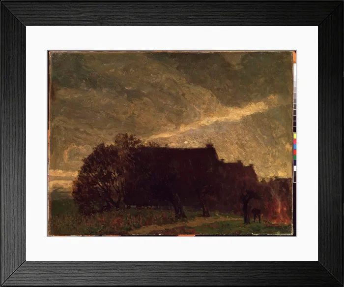 Framed Print : Landscape with dramatic sky by Karl Wendel Framed Print : Landscape with dramatic sky by Karl Wendel