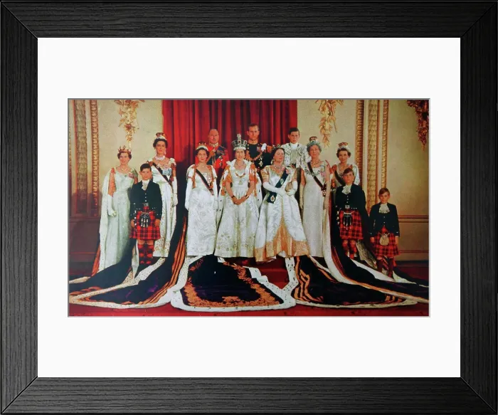 Framed Print : The Royal Family photographed at Buckingham Palace after the Coronation of Queen Elizabeth 1953 Framed Print : The Royal Family photographed at Buckingham Palace after the Coronation of Queen Elizabeth 1953
