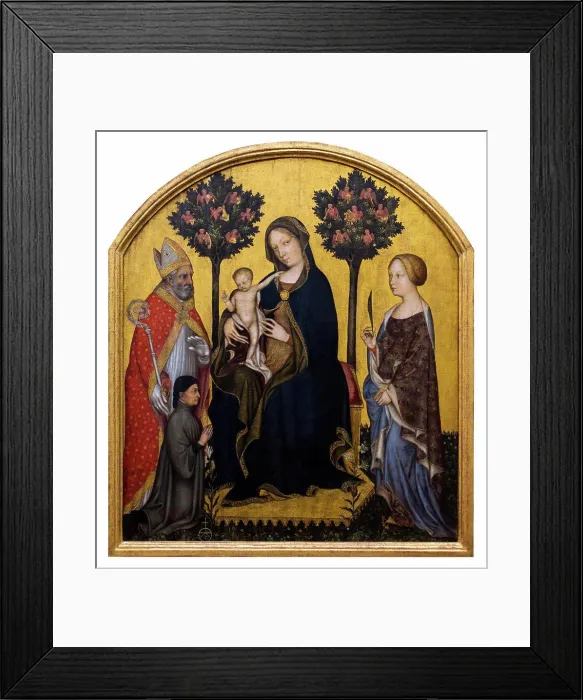 Framed Print : Enthroned Madonna and Child; St