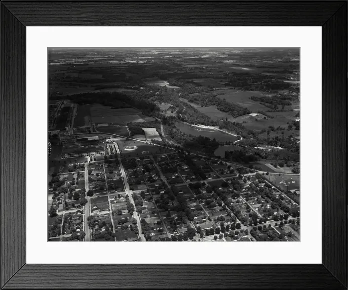 Framed Print : Aerial view of Richmond, Indiana Framed Print : Aerial view of Richmond, Indiana