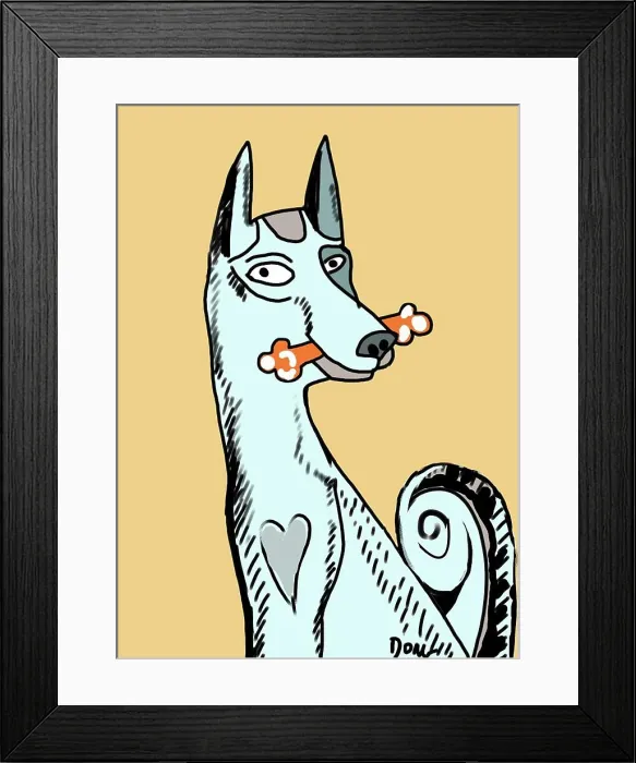 Framed Print : Dog bone, 2010, by Diana Ong, computer graphics Framed Print : Dog bone, 2010, by Diana Ong, computer graphics