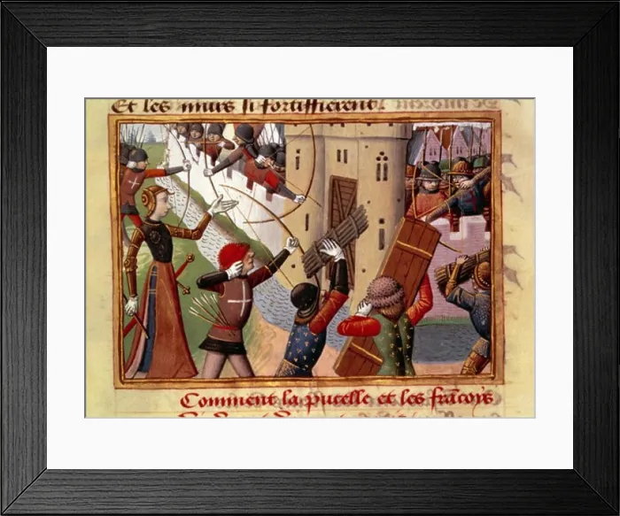 Framed Print : Joan of Arc Leads the Storm on Paris in 1429 ca Framed Print : Joan of Arc Leads the Storm on Paris in 1429 ca