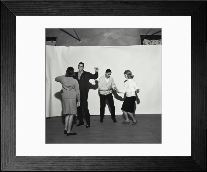 Framed Print : Two teenage couples dancing Framed Print : Two teenage couples dancing