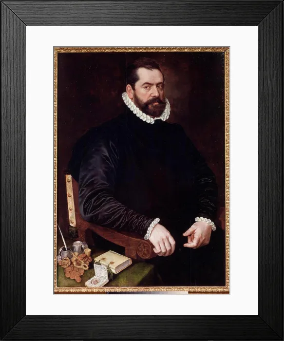 Framed Print : Portrait of noble man by Adriaen Tomasz Key Framed Print : Portrait of noble man by Adriaen Tomasz Key