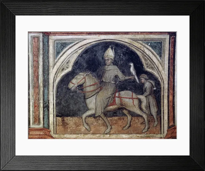Framed Print : The Bishop with a Falcon Artist Unknown (Italian) Palazzo Della Ragione, Italy Framed Print : The Bishop with a Falcon Artist Unknown (Italian) Palazzo Della Ragione, Italy