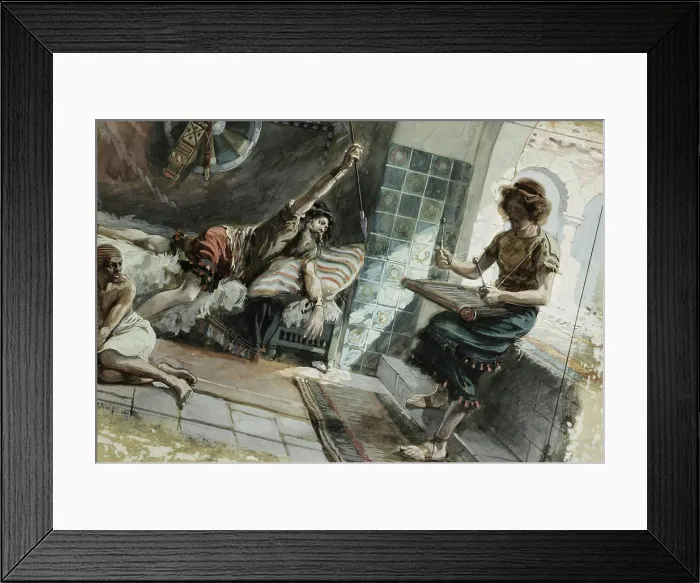 Framed Print : Saul Endeavors to Pierce David James Tissot (1836-1902 French) Jewish Museum, New York, USA Framed Print : Saul Endeavors to Pierce David James Tissot (1836-1902 French) Jewish Museum, New York, USA