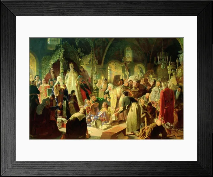 Framed Print : Palace scene by Vasili Grigoryevich Perov Framed Print : Palace scene by Vasili Grigoryevich Perov
