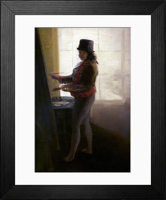 Framed Print : Self-portrait at the Easel by Francisco de Goya y Lucientes